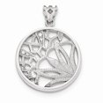 thumbnail image 1 of Sterling Silver Rhodium-plated Round Pendant - Measures 32x23.8mm Wide, 1 of 2