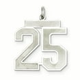 thumbnail image 1 of Sterling Silver/Rhodium-plated Satin Number 25 Charm QPP25, 1 of 2