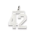 thumbnail image 1 of Sterling Silver/Rhodium-plated Satin Number 42 Charm QPM42, 1 of 4