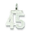 thumbnail image 1 of Sterling Silver/Rhodium-plated Satin Number 45 Charm QPS45, 1 of 2