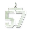 thumbnail image 1 of Sterling Silver/Rhodium-plated Satin Number 57 Charm Q-QPP57, 1 of 2