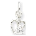 thumbnail image 1 of Sterling Silver Rhodium-plated Script Letter E Initial Charm Q-QC5082E, 1 of 3