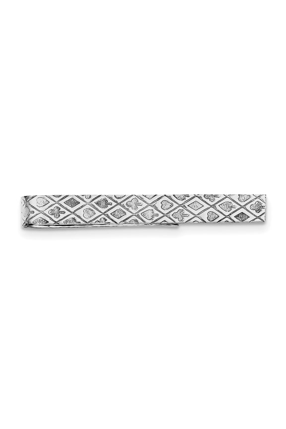 Sterling Silver Rhodium-plated Tie Bar