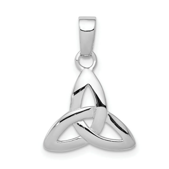 Sterling Silver Rhodium-plated Trinity Pendant