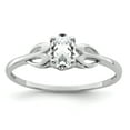 thumbnail image 1 of Sterling Silver Rhodium-plated White Topaz Ring, 1 of 3