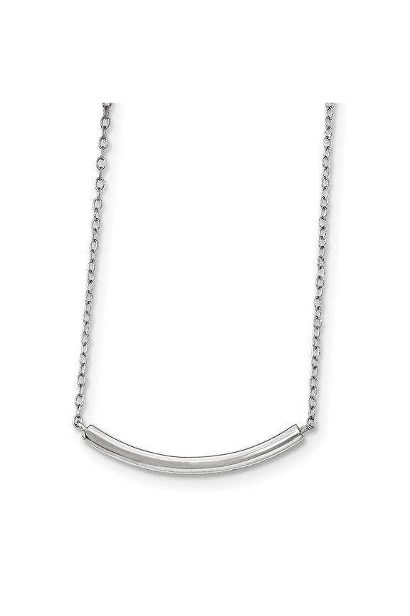 925 Sterling Silver Polished Spring-Ring With 2inch Ext. Necklace 16 Inch 30mm Wide Pendant Necklace for Women