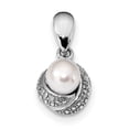thumbnail image 1 of Sterling Silver Rhodium-plated w/Diamond & FWC Pearl Pendant, 1 of 1