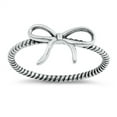 thumbnail image 1 of Sterling Silver Ribbon Bow Rope Ring Size 7, 1 of 3