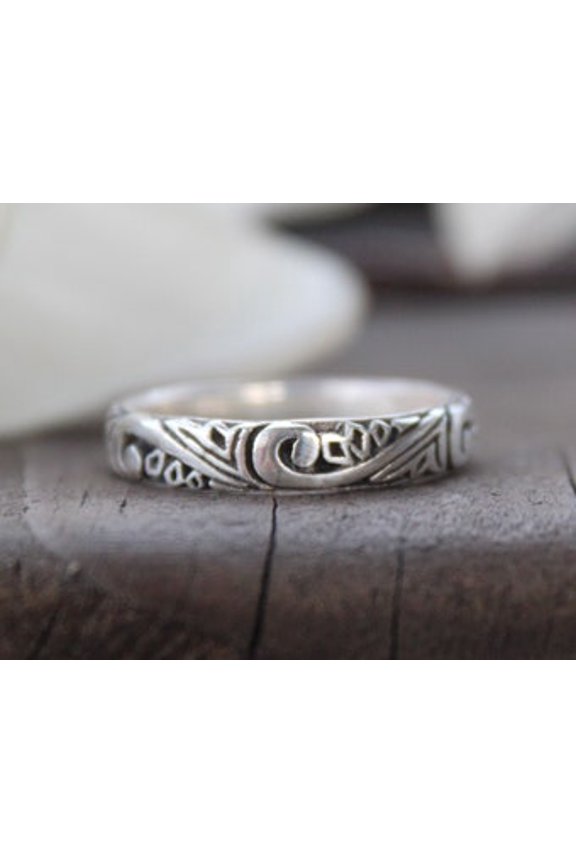 Sterling Silver Ring | 925 Handmade Flat Silver Band | 10mm Unisex Wedding Band Gift | Minimalist Classic Style