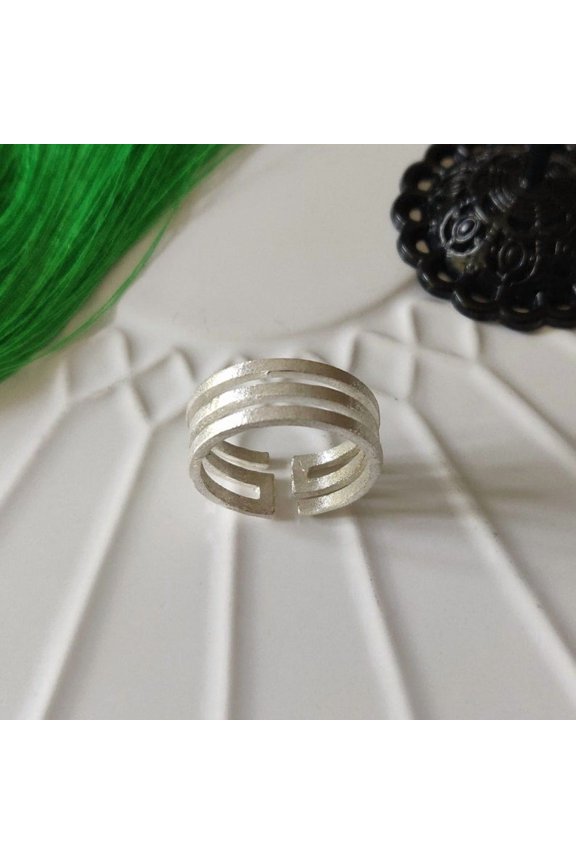 Sterling Silver Ring 925 Silver Jewelry Modern Wrap Around Band Adjustable Silver Band Hypoallergenic Durable