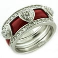 thumbnail image 1 of Sterling Silver Ring AAA GRD CZ Clear LOAS1012 for Women Style Rhodium, 1 of 1
