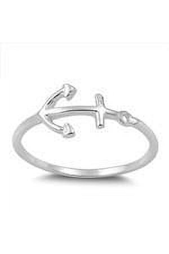 Sterling Silver Ring - Anchor