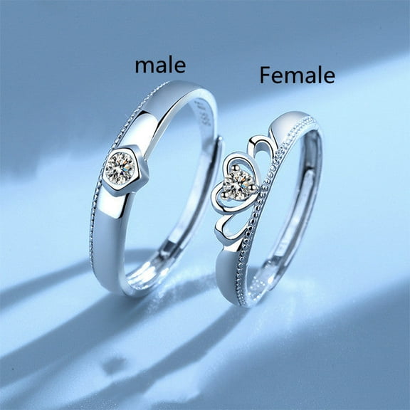 Sterling Silver Ring for Women and Men 999 Pure Silver Crown Couple Ring Adjustable Opening Fashion Jewelry National Tide Ring