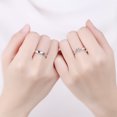 thumbnail image 1 of Sterling Silver Crown Couple Ring Adjustable Opening For Men And Women Fashion Jewelry Nation Style Gem Inlays, 1 of 4