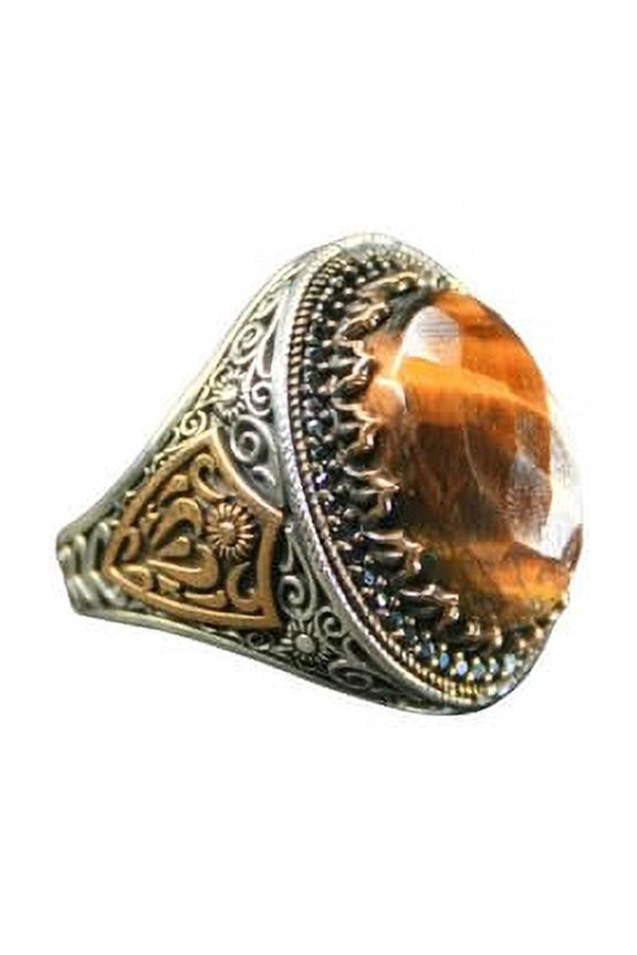 Sterling Silver Ring, Tiger Eye Stone, Handmade 925k Silver, Gift For Him and Her | 5