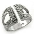 thumbnail image 1 of Sterling Silver Ring Top GRD Crystal Clear LOAS1137 for Women Style Rhodium, 1 of 1