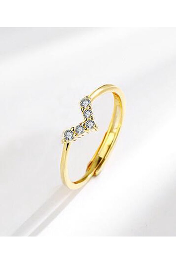 Sterling Silver Ring With Emerald Diamonds Korean Style Geometry Diamond Festive Packaging Individually Packed
