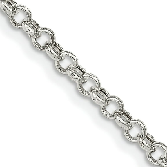 Sterling Silver Rolo Link Bracelet 7"