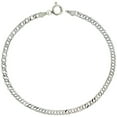 thumbnail image 1 of Sterling Silver Rombo Double Link Charm Bracelet for Men and Women 2.9mm Thin Nickel Free Italy 7 inch, 1 of 1