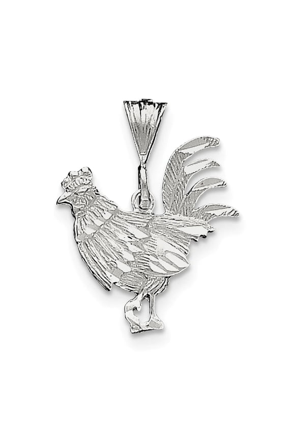 Sterling Silver Rooster Charm QC1708