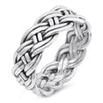thumbnail image 1 of Sterling Silver Rope Braid Band Ring, 1 of 3