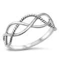 thumbnail image 1 of Sterling Silver Rope Braided Ring Size 4, 1 of 3