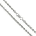 thumbnail image 1 of Sterling Silver Rope Chain 3MM, Rhodium Plated, Solid 925 Italy, Next Level Jewelry, 1 of 7