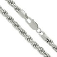 thumbnail image 1 of Sterling Silver Rope Chain 5.5MM, Rhodium Plated, Solid 925 Italy, Next Level Jewelry, 1 of 7