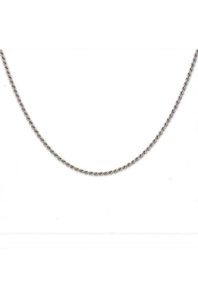 Sterling Silver Rope Chain Necklace 30 Inches