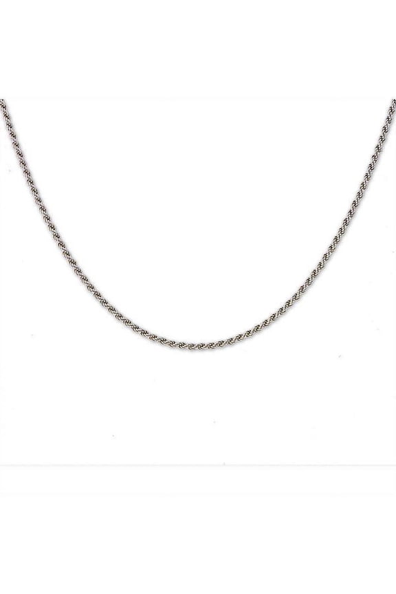 Sterling Silver Rope Chain Necklace 30 Inches