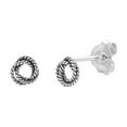 thumbnail image 1 of Sterling Silver Rope Coil Knot Post Earring, 1 of 1