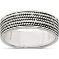 thumbnail image 1 of Sterling Silver Rope Design Ring (Size 11) Made In India qr1954-11, 1 of 5