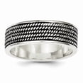 thumbnail image 1 of Sterling Silver Rope Design Ring, 1 of 2