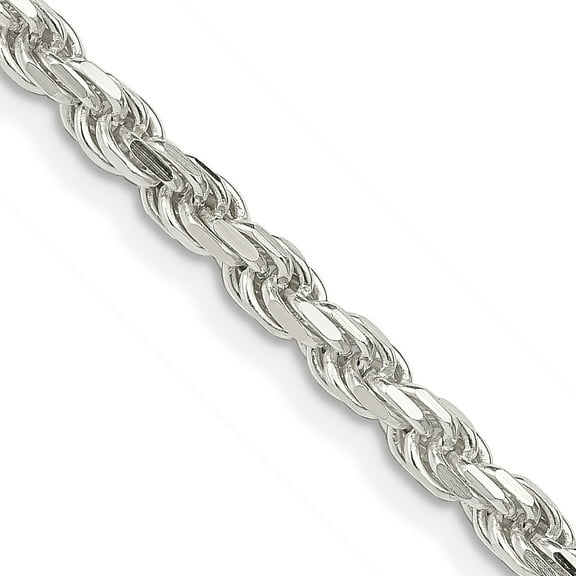 Sterling Silver Rope Link Bracelet 7"