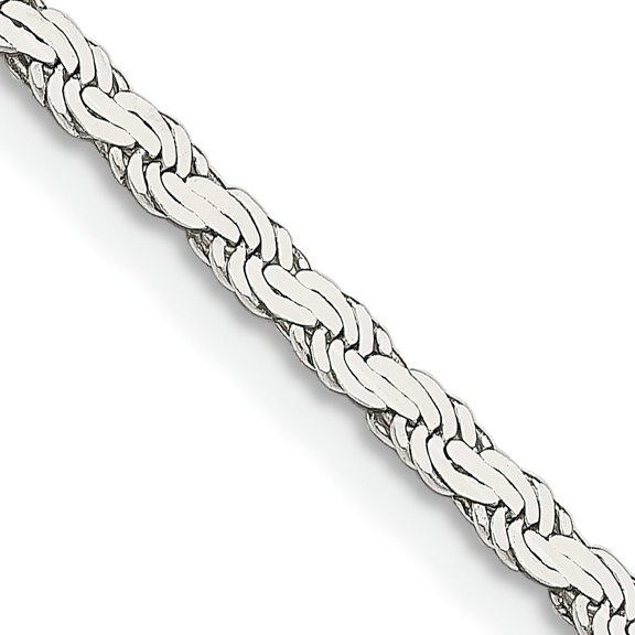Sterling Silver Rope Link Bracelet 8"