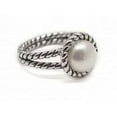 thumbnail image 1 of Sterling Silver Rope Pearl Ring, 1 of 2