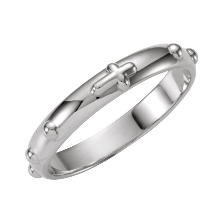 Rosary rings silver store