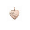 thumbnail image 1 of Sterling Silver Rose Gold Plated Plain Heart Locket - 1 Inch X 1 Inch - Rose Gold Plated, 1 of 2