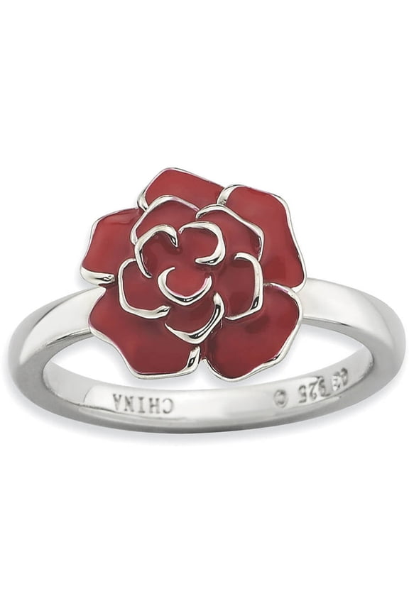 Sterling Silver Rose Ring