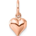 thumbnail image 1 of Sterling Silver Rose-Tone Polished Puffed Heart Pendant (Width 8.75) (Length 17.8) - Jbsp, 1 of 5