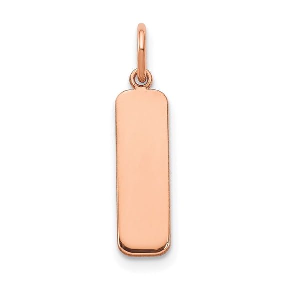 Finest Gold Sterling Silver & Rose-Plated Small Blank Bar Charm