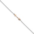thumbnail image 1 of Sterling Silver Rose-tone Polished Arrow 9in Plus 1in Ext Anklet QQG4189-9, 1 of 5
