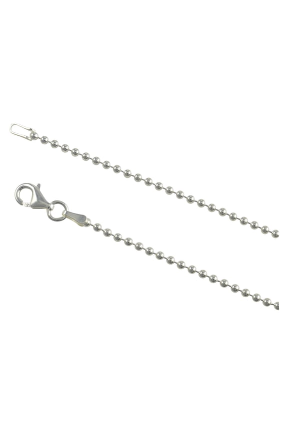 Sterling Silver Round Bead Ball 180 1.8mm Necklace Chain Solid Dog Tag Jewelry by Select Lines
