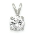 thumbnail image 1 of Sterling Silver Round CZ Pendant, 1 of 1