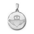 thumbnail image 1 of Sterling Silver Round "Claddagh" Locket - 3/4 in X 3/4 in, 1 of 1