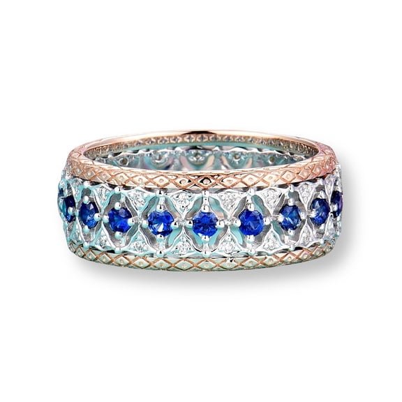 Sterling Silver Round Cut Blue Sapphire Ring For Women