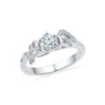 thumbnail image 1 of Sterling Silver Round Diamond Bridal Ring (0.33 cttw), 1 of 4