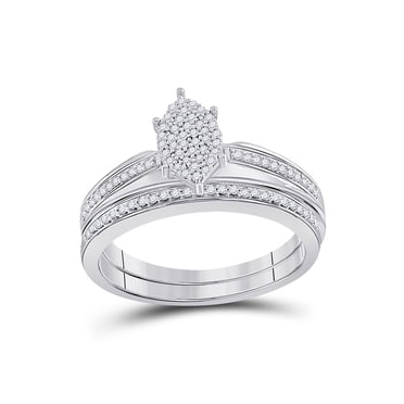 Sterling Silver Round Diamond Promise Ring - 1/4 Carat Total Weight Diamond Ring