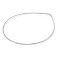 thumbnail image 1 of Sterling Silver Round Omega Snake Chain 4mm Solid 925 Italy Necklace 16" Jewelry Female Unisex, 1 of 5
