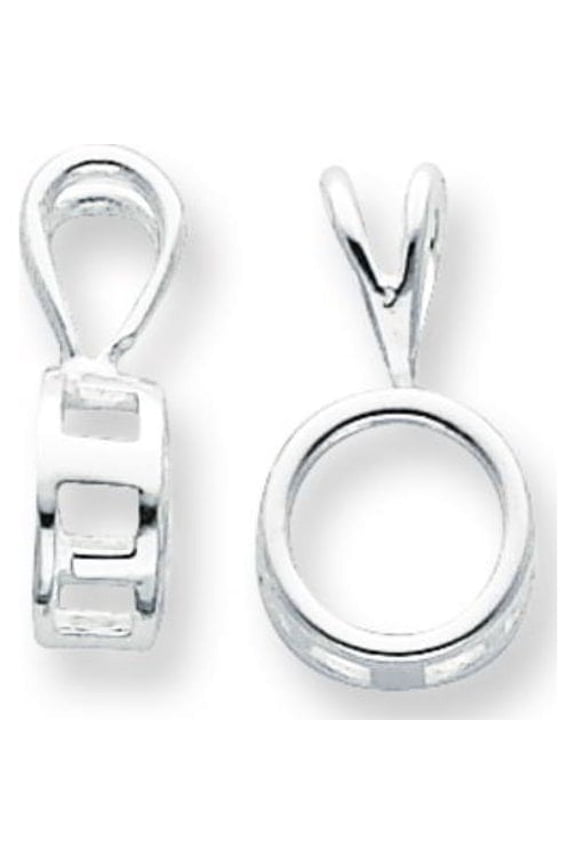 Sterling Silver Round Pendant Setting 10Mm